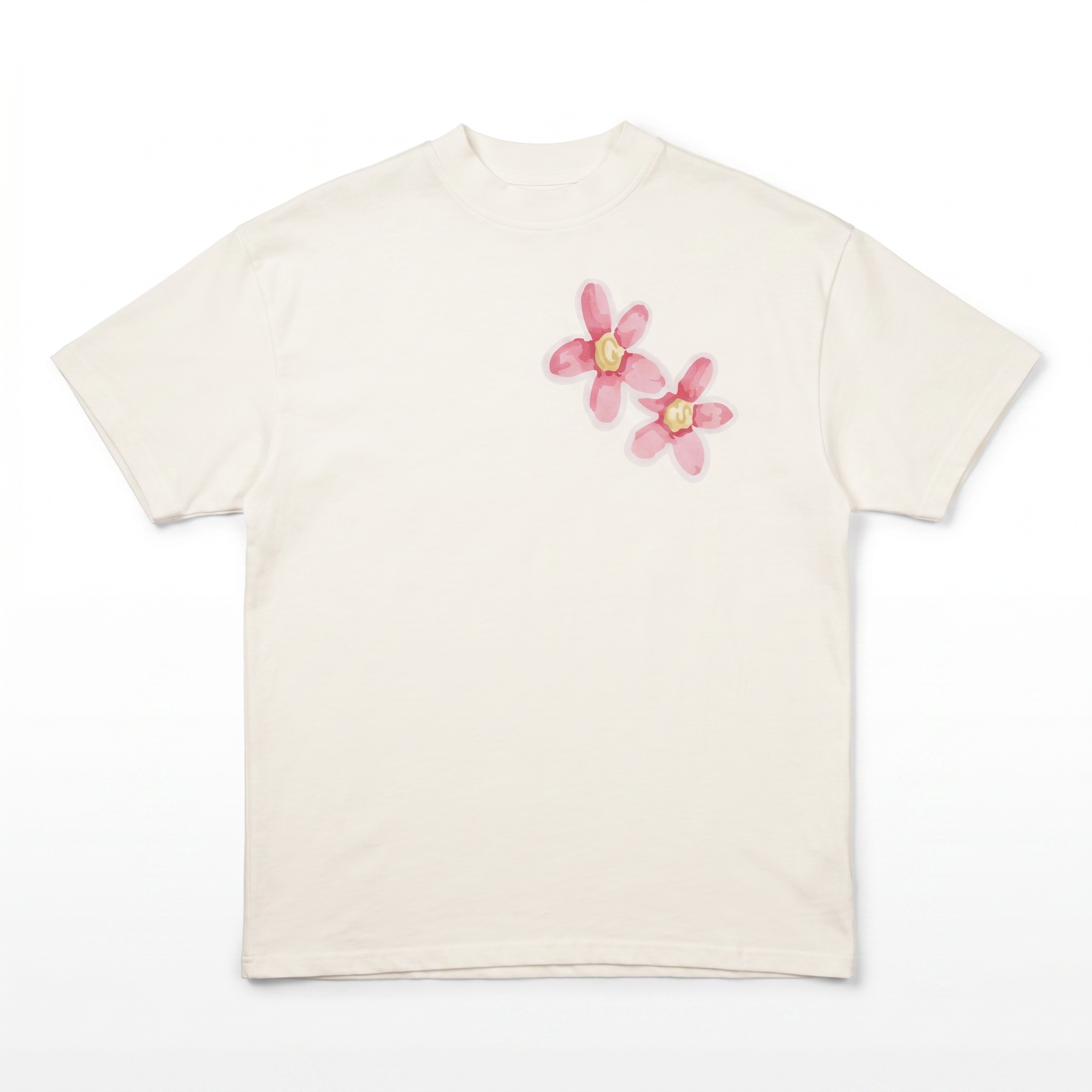 T-shirt Global Sneakers Bouquet de Fleurs Blanc