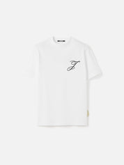 T-shirt Jacquemus en coton BLANC 240g/m² avec logo script blanc, au design minimaliste et premium.
