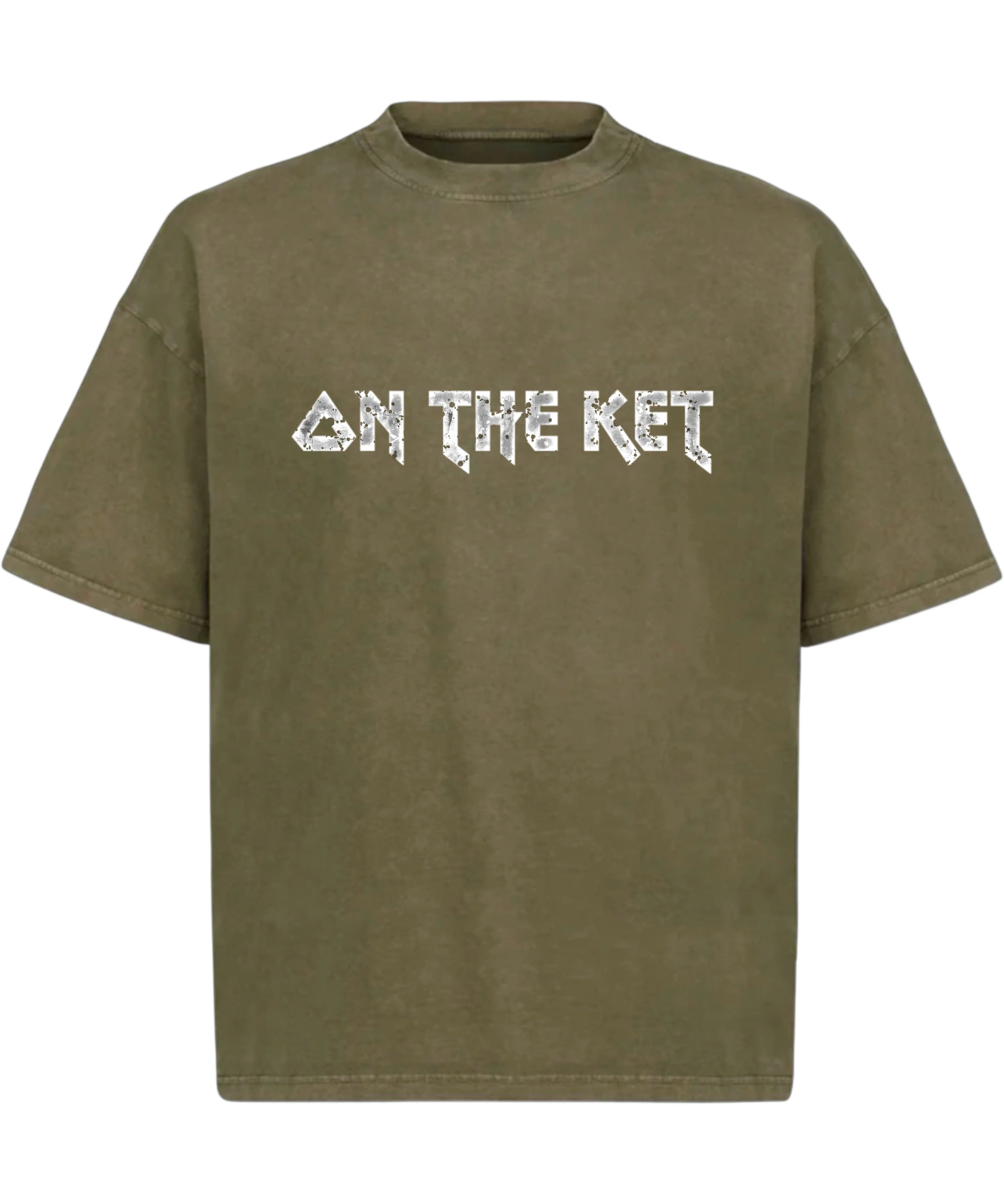 Tee-shirt On The Ket Iron Green – t-shirt vert Iron Green en coton premium avec logo discret, vu de face