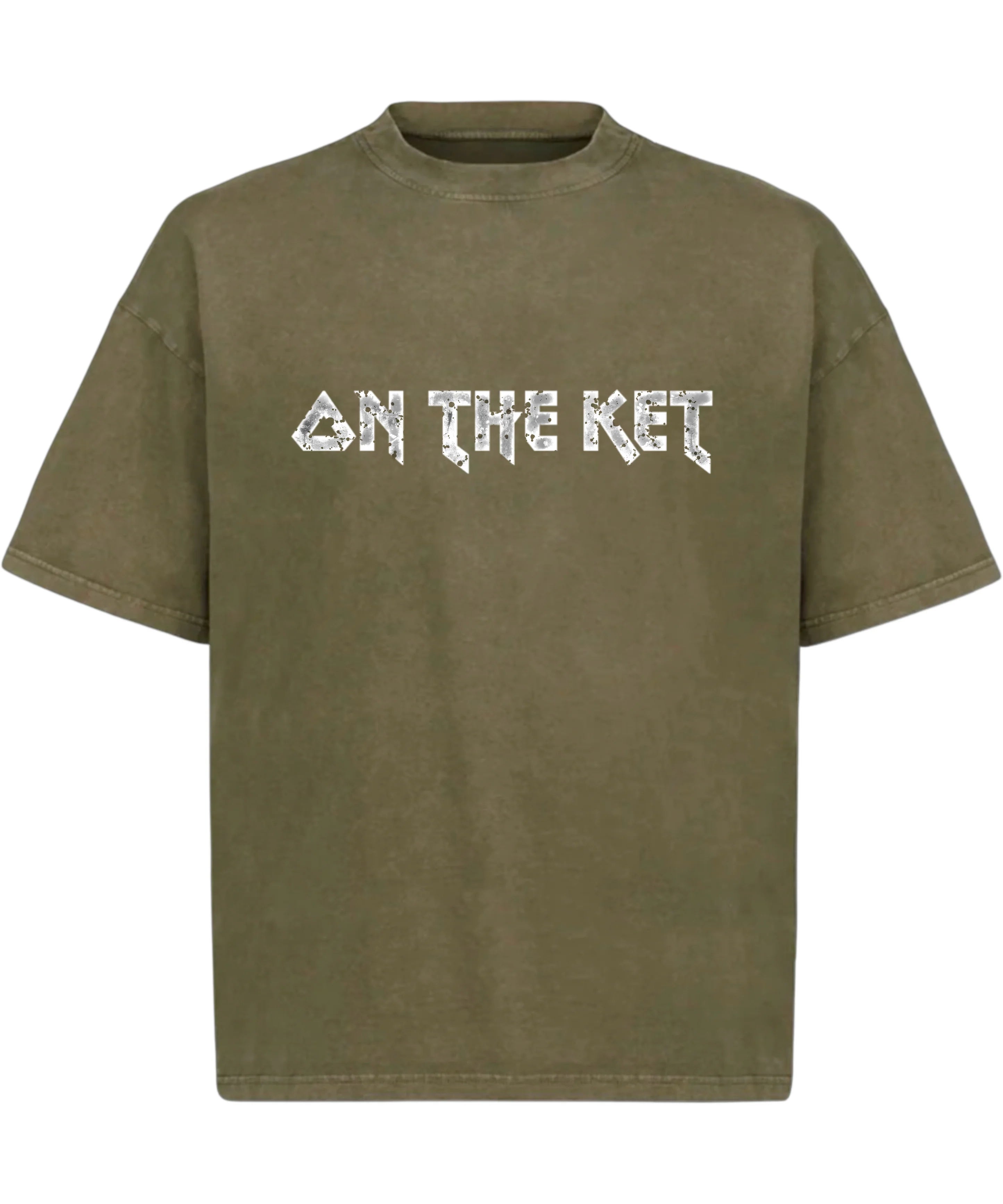 Tee-shirt On The Ket Iron Green – t-shirt vert Iron Green en coton premium avec logo discret, vu de face