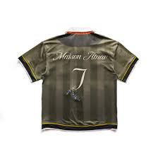 Tee-shirt Maillot Foot Vert Maison Atnav – t-shirt en coton premium vert avec design inspiré des maillots de football rétro, vue de dos