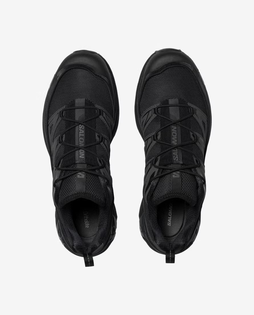 Salomon XT-6 Expanse Black / Ebony / Magnet – sneaker noire technique hybride trail et streetwear, vue d'au dessus
