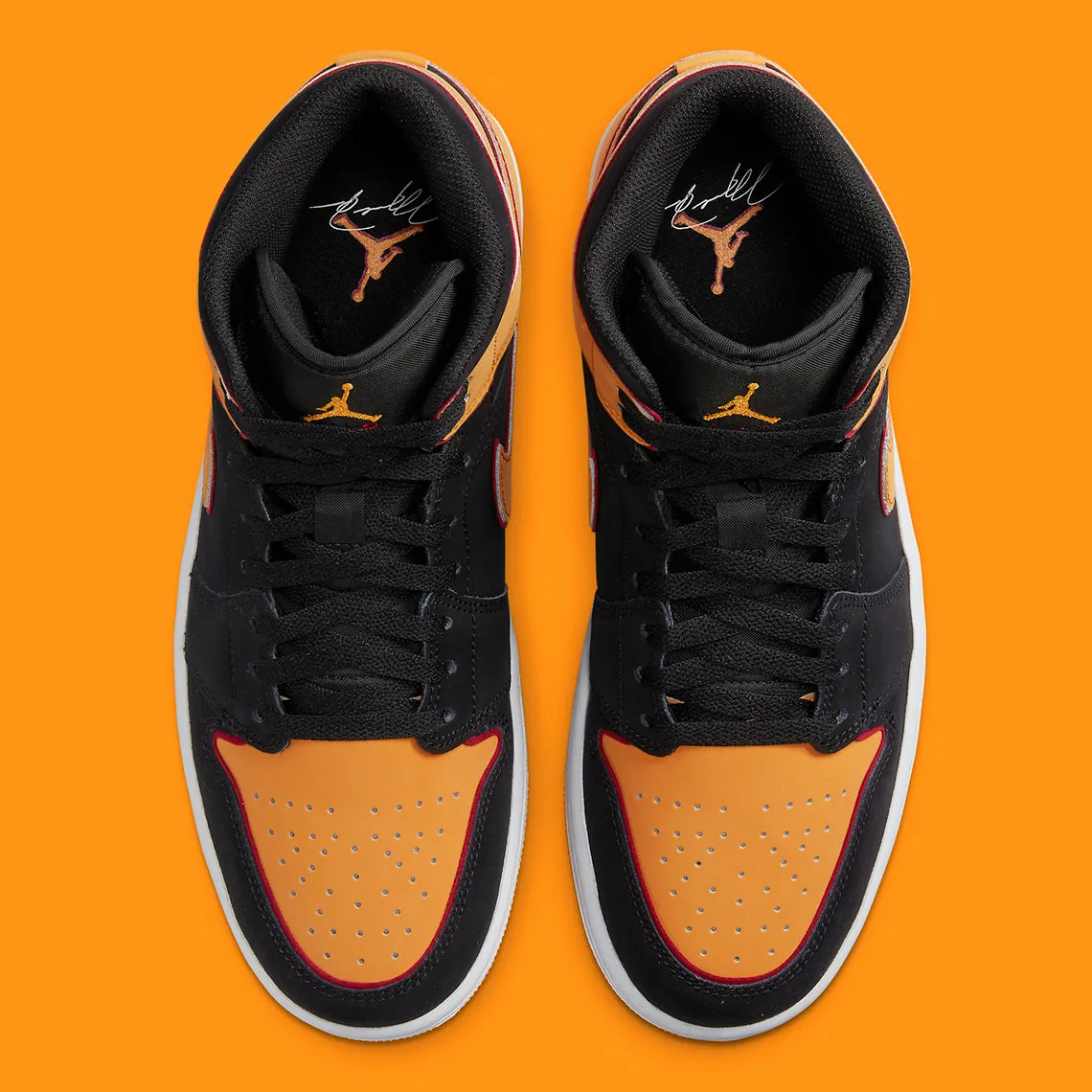 Jordan 1 Mid SE Black Vivid Orange GlobalSneakers