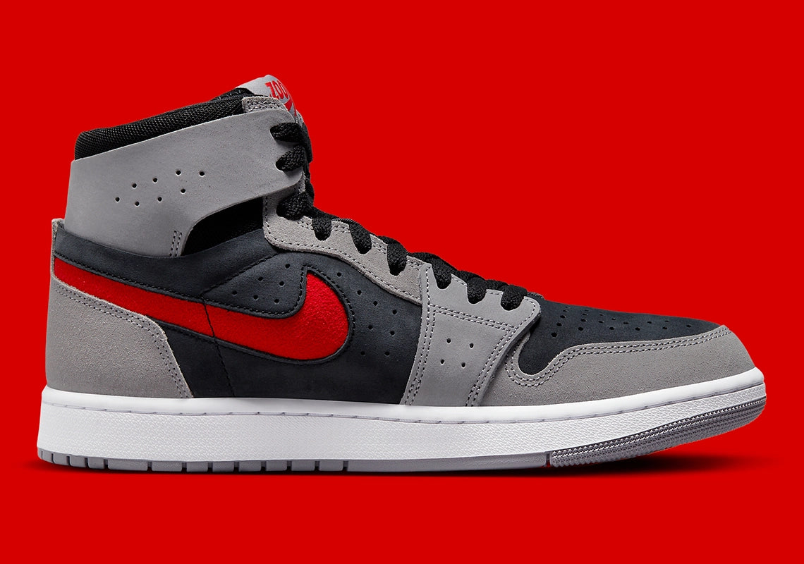 Jordan 1 High Zoom Air CMFT 2 Black Fire Red Cement GlobalSneakers