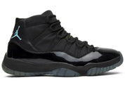 Sneakers Air Jordan 11 Retro Gamma Blue 2025 noires et bleues en cuir verni et mesh avec semelle translucide et amorti Air