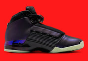 Sneakers Jordan 17 Retro Low Doernbecher Zach Rumbaugh en matériaux premium avec design expressif et finitions haut de gamme Jordan vue de profil intérieur. 