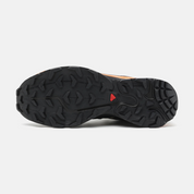 Salomon XT-6 Expanse Black Papaya avec tige en mesh noir, empiècements synthétiques, détails Papaya, technologies Quicklace, SensiFit, EnergyCell et semelle Contagrip.