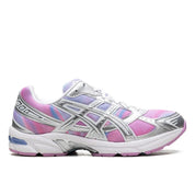Chaussure de running ASICS GEL 1130 VIOLET ET ROSE COULEUR ETE, rose, blanc, argenté, semelle légère, vue de profil