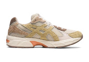 Baskets ASICS Gel-1130 coloris Birch Sand – chaussures en mesh respirant et cuir synthétique sable, beige, marron, orange, vue de face