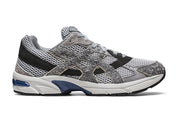 ASICS Gel-1130 Mid Grey Steel Grey – sneakers modernes et confortables inspirées du rétro-running, bleu, gris, noir, vue de face