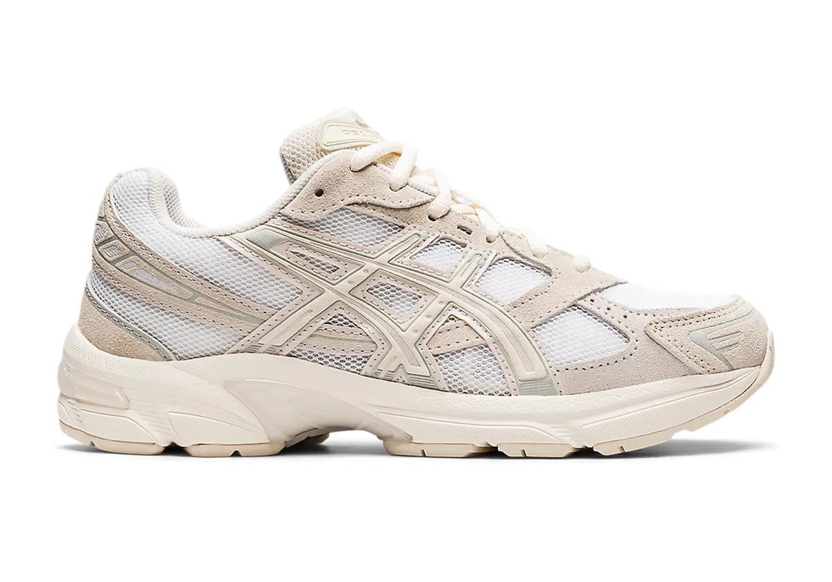 chaussure de running ASICS GEL 1130 BEIGE CREME semelle légère, vue de profil 
