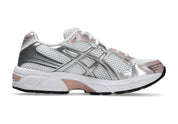 Chaussure de running ASICS GEL 1130 ROSE ET BLANCHE, semelle légère, vue de profil