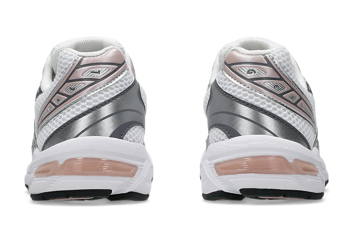 Chaussure de running ASICS GEL 1130 ROSE ET BLANCHE, semelle légère, vue de dos