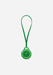 Swatch x Audemars Piguet Royal Pop Green Eight SSX03G100N, montre de poche mécanique verte en Bioceramic avec cadran Tapisserie et lunette octogonale.