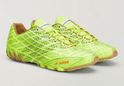 Adidas F50 Ghost Sprint Bad Bunny Solar Slime avec tige textile jaune-vert Solar Slime, détails noirs, motif inspiré de la F50 Spider et semelle extérieure en caoutchouc.