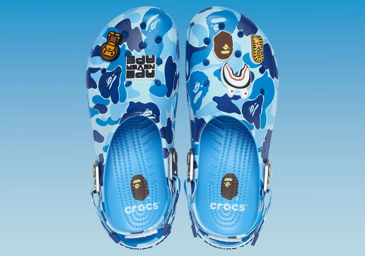 Crocs Classic Clog A Bathing Ape ABC Camo Blue