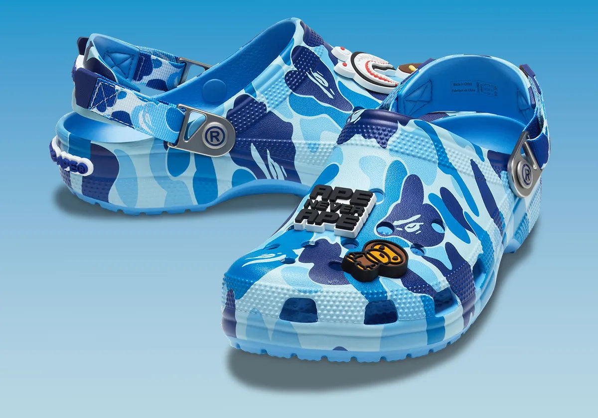 Crocs Classic Clog A Bathing Ape ABC Camo Blue