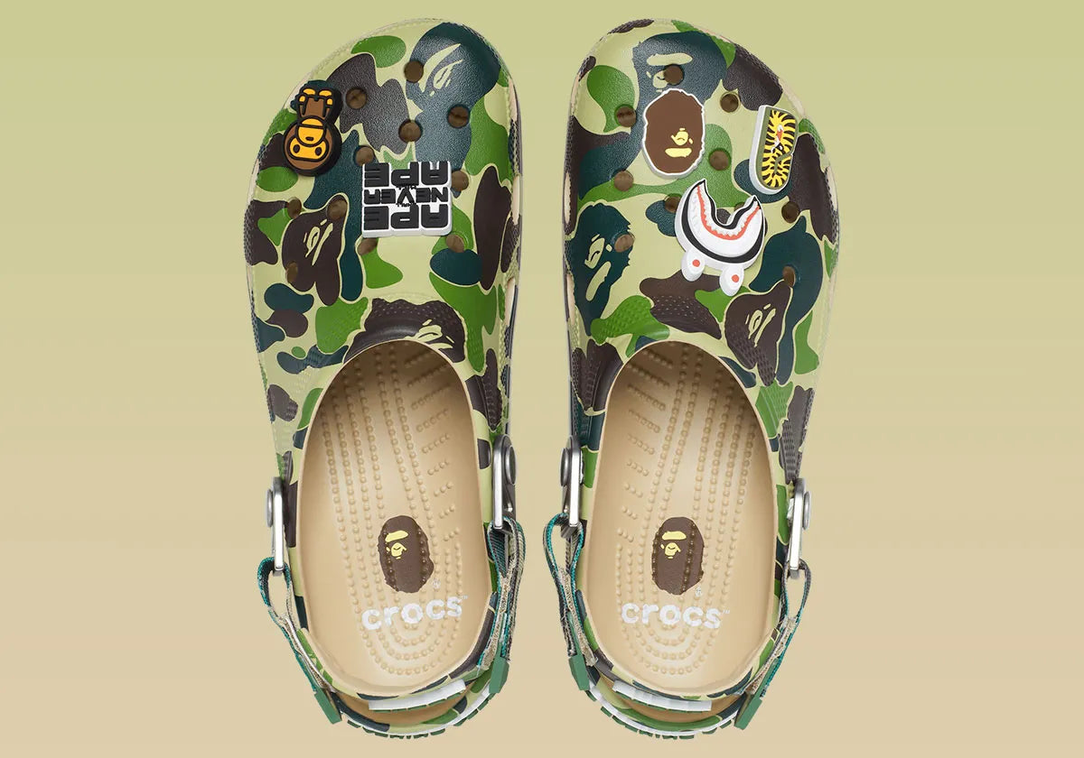 Crocs Classic Clog A Bathing Ape ABC Camo Green