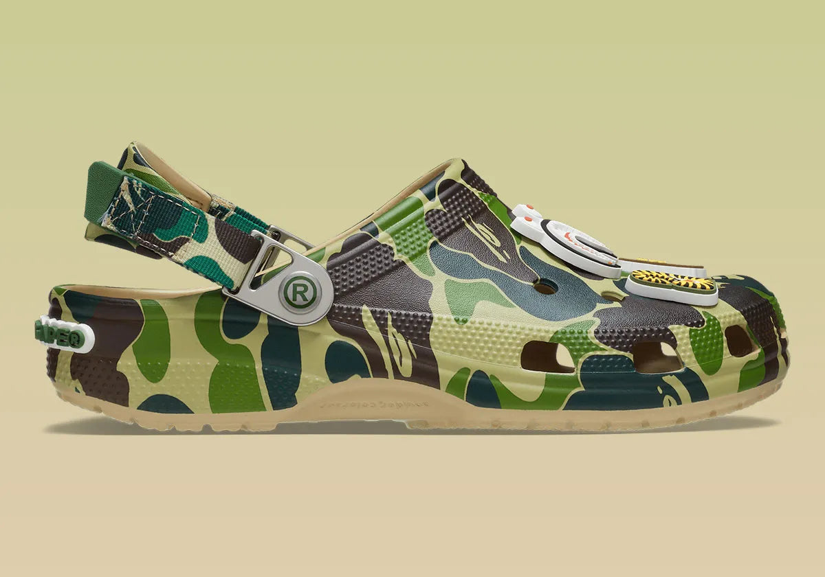 Crocs Classic Clog A Bathing Ape ABC Camo Green