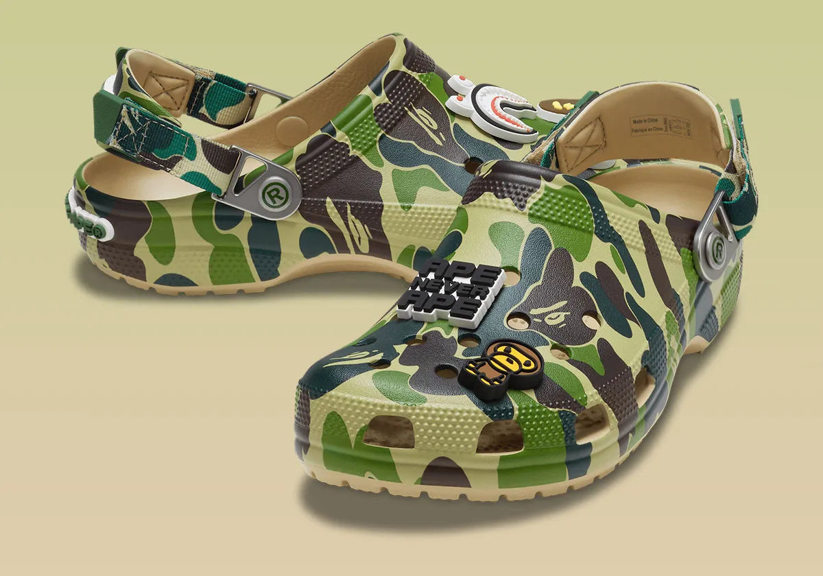 Crocs Classic Clog A Bathing Ape ABC Camo Green
