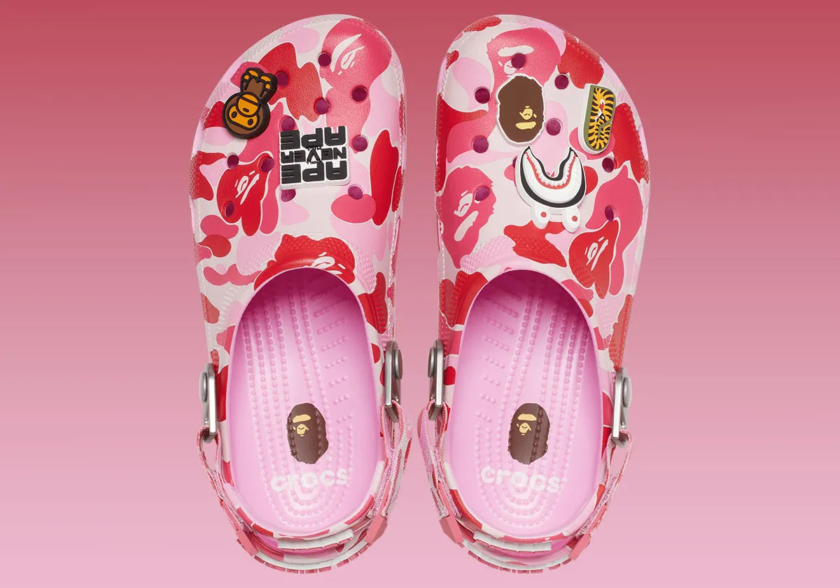 Crocs Classic Clog A Bathing Ape ABC Camo Pink