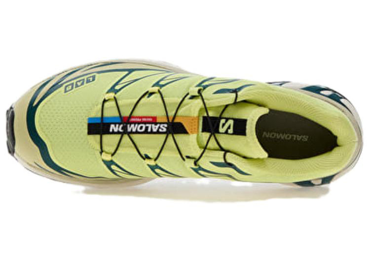 Salomon XT-6 Lime avec tige en mesh respirant, renforts synthétiques thermocollés, coloris Lime, technologies Quicklace, SensiFit, EnergyCell et semelle Contagrip.