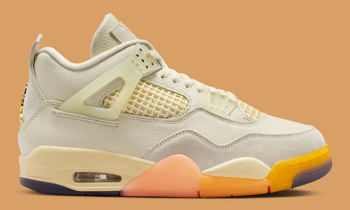 Air Jordan 4 Retro Birds of Paradise, sneakers Jordan 4 avec amorti Air-Sole visible, tige en matériaux premium et coloris Birds of Paradise.
