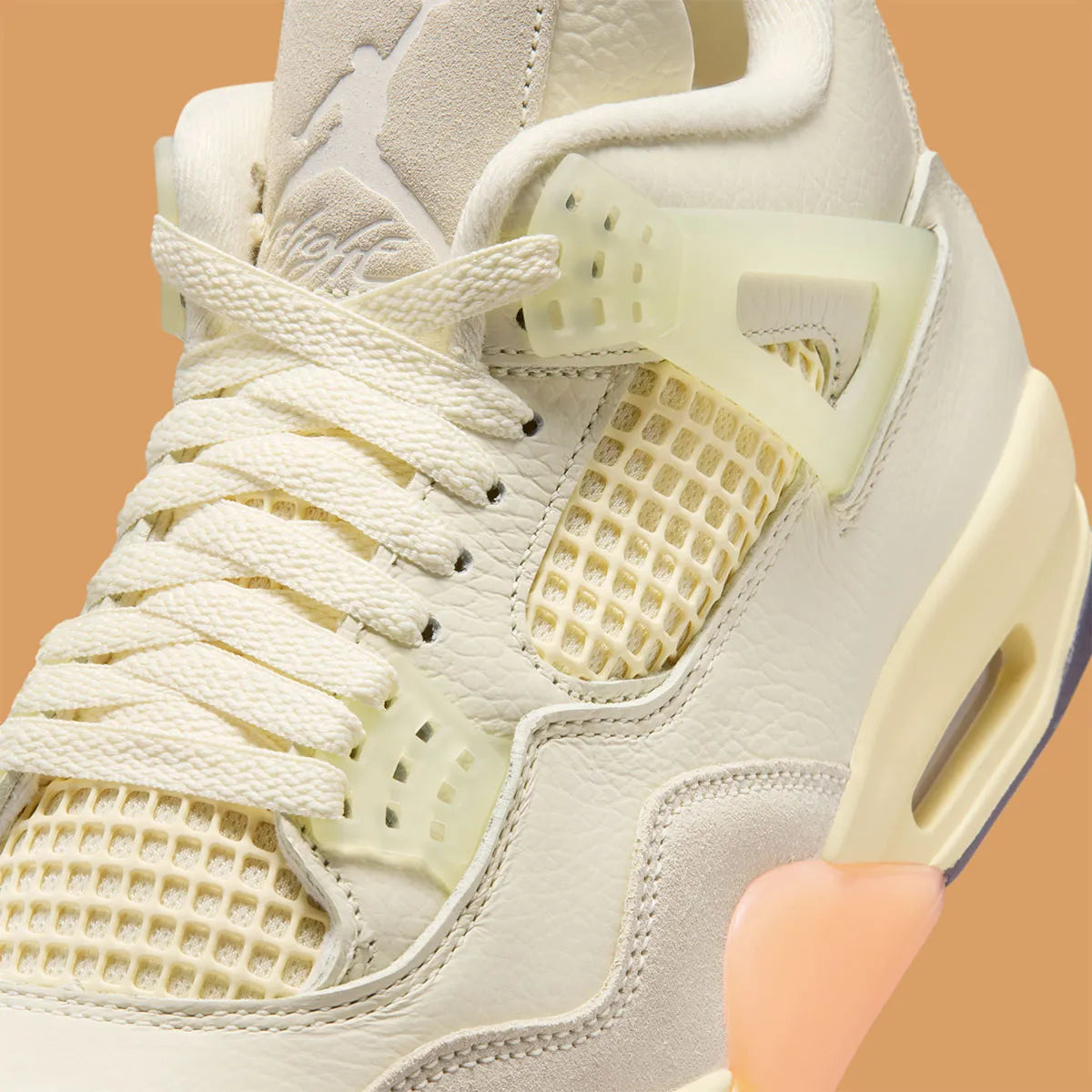 Air Jordan 4 Retro Birds of Paradise, sneakers Jordan 4 avec amorti Air-Sole visible, tige en matériaux premium et coloris Birds of Paradise.