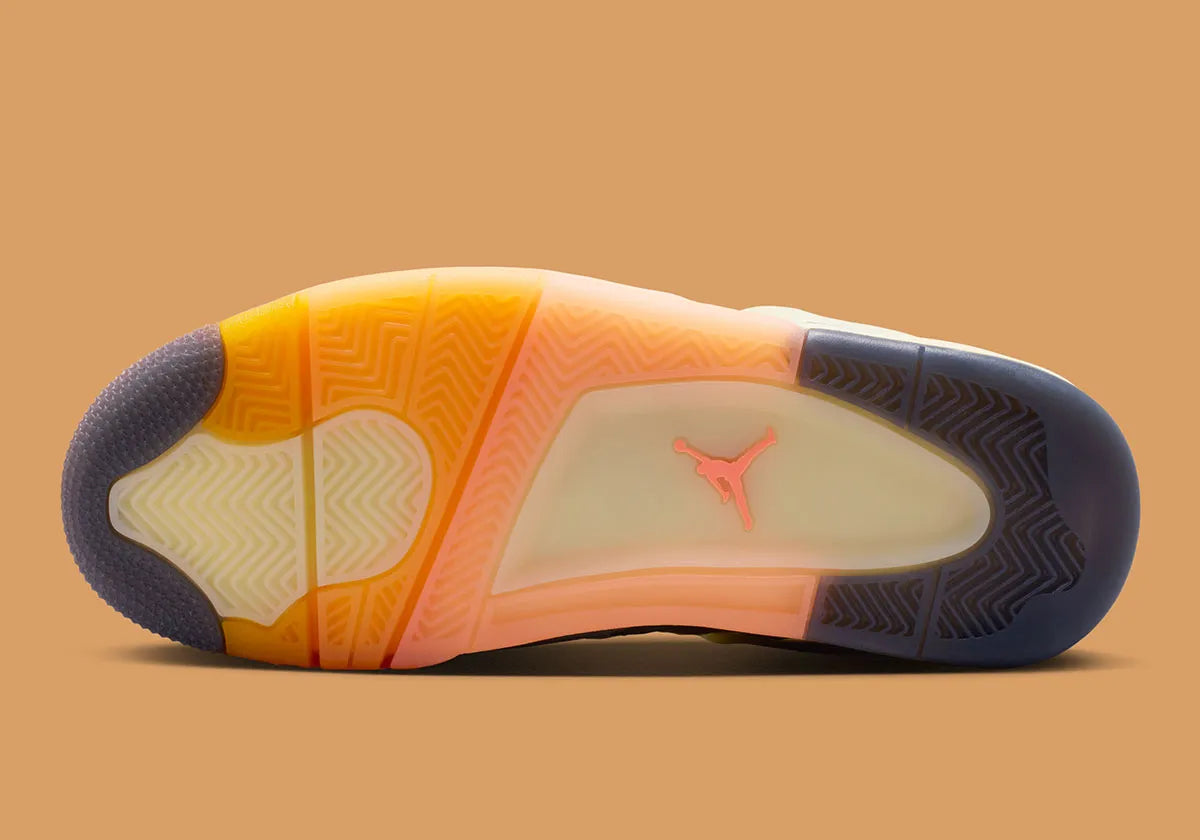 Air Jordan 4 Retro Birds of Paradise, sneakers Jordan 4 avec amorti Air-Sole visible, tige en matériaux premium et coloris Birds of Paradise.