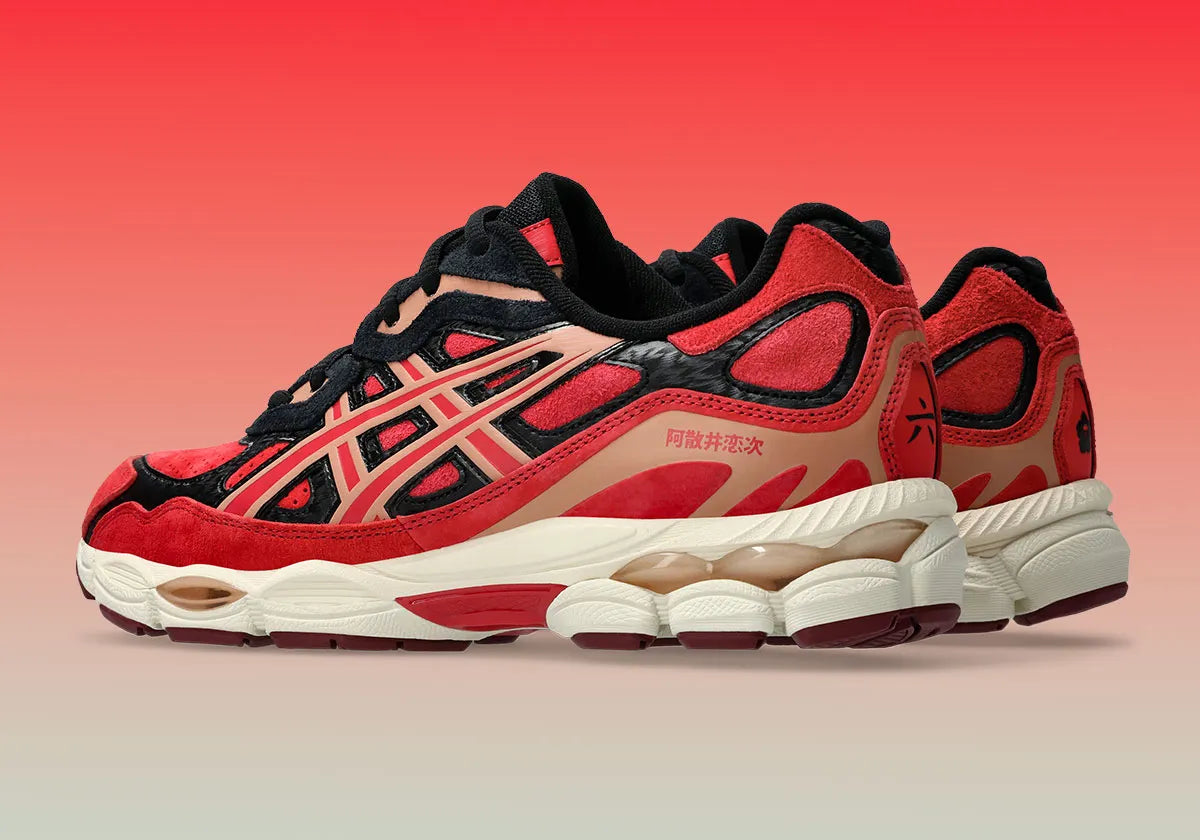 asics gel nyc rouge et noir
