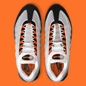 Sneakers Nike Air Max 95 OG Big Bubble Bright Mandarin 2.0 en mesh respirant et superpositions premium avec amorti Air Max maximal.Vue de haut 