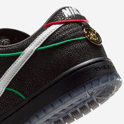 Sneakers Nike SB Dunk Low Bronx Girls Skate en cuir et daim premium, avec détails multicolores vibrants, accents brodés exclusifs et amorti Zoom Air intégré.