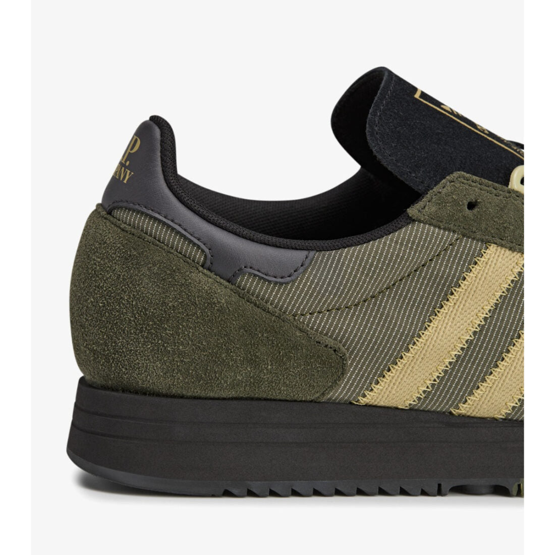 Sneakers adidas SL83 SPZL C.P. Company Dust Green en suède et nylon avec design rétro et détails co-brandés premium