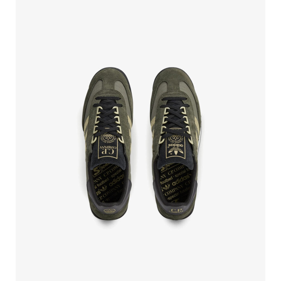 Sneakers adidas SL83 SPZL C.P. Company Dust Green en suède et nylon avec design rétro et détails co-brandés premium