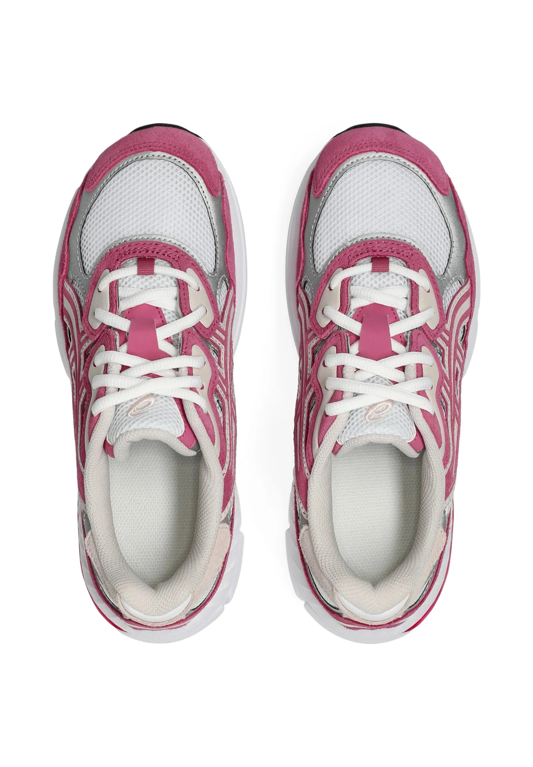 Sneaker ASICS GEL-NYC White Pink Cloud en mesh blanc avec détails roses et amorti GEL pour un confort optimal au quotidien.