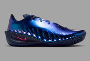 Nike Air Zoom GT Cut 4 Cade Cunningham College Navy PE, sneaker de basketball Nike bleu marine en édition Player Exclusive associée à Cade Cunningham vue de profil. 
