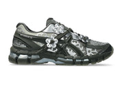 chaussure de running asics gel kayano 20 vert kaki cecilie bahnsen, KAKI, argenté, semelle légère, vue de profil