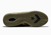 Converse SHAI 001 Echo, sneaker de basketball camouflage avec empeigne moulée, fermeture zippée et silhouette basse futuriste.