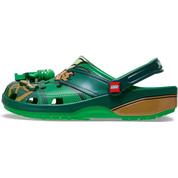 Crocs Classic Clog LEGO Ninjago, sabot Crocs Classic Clog inspiré de l'univers LEGO NINJAGO avec détails graphiques et bride pivotante vue de profil intérieur. 
