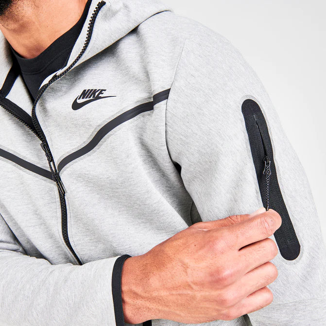 Nike Sportswear Tech Fleece Full Zip Hoodie Joggers Set Grey