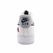 Sneakers Nike Air Force 1 Low Delta Air Lines 100th Anniversary blanches en cuir premium avec détails bleus et rouges et amorti Air iconique