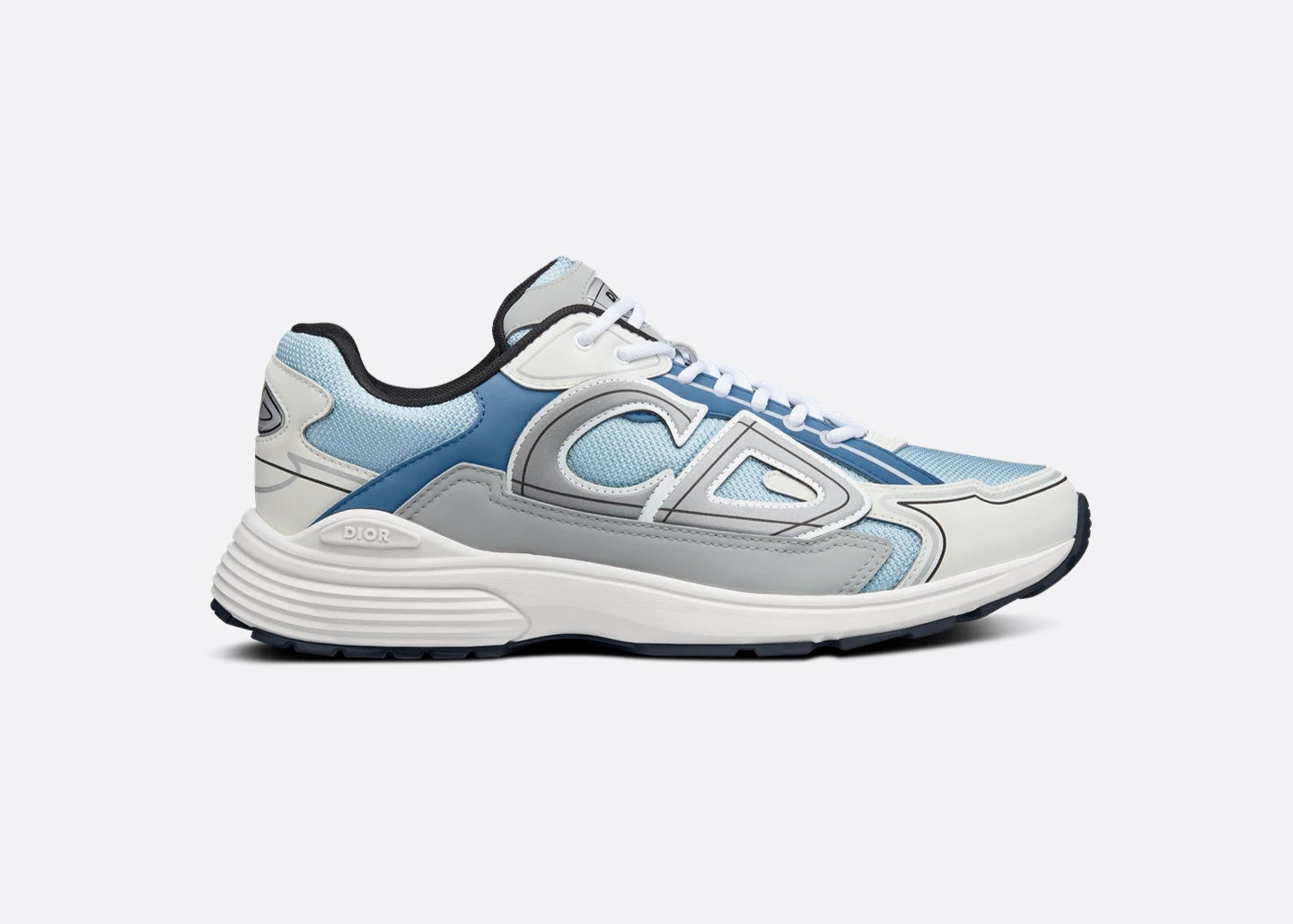 Sneakers Dior B30 bleu et blanche – chaussures de luxe modernes avec design exclusif, vue de face