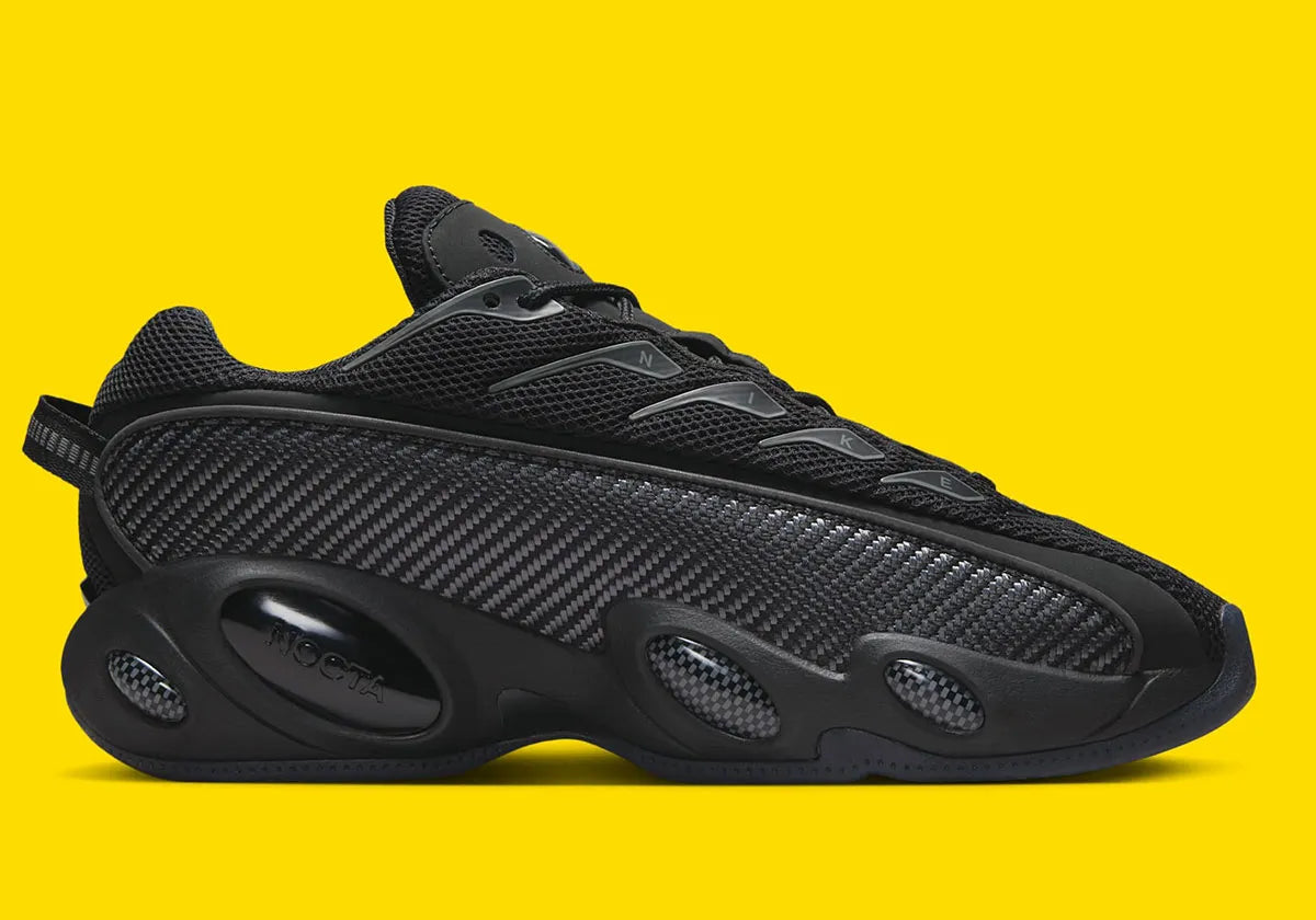 baskets mode créées avec Drake - 
Chaussures Nike NOCTA Glide Drake noir et gris – sneakers modernes et confortables