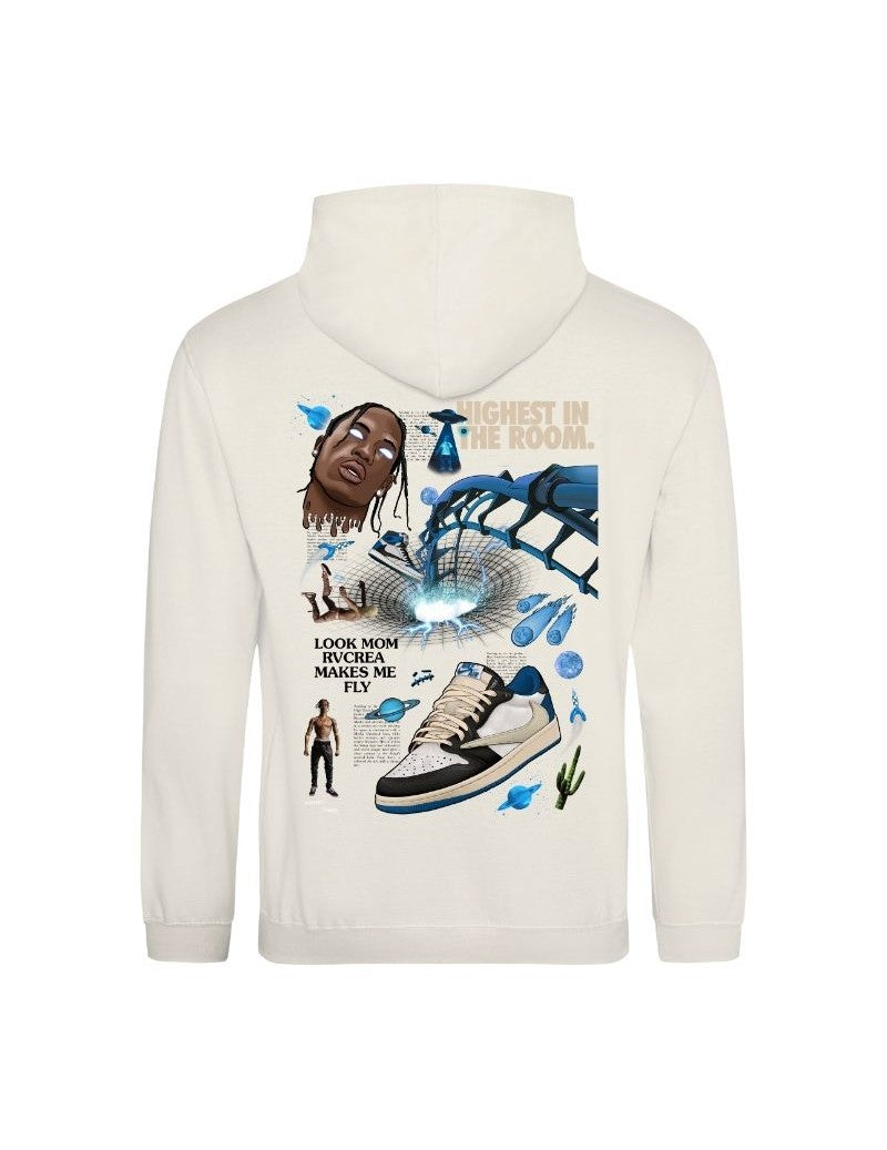 ENCORE Sneakers X RVCREA - Hoodie - TVS1 Low "BLUE FRAGMENT" (VANILLA)
