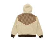 Gucci x The North Face GG Canvas Shearling Jacket Beige en toile GG beige avec coupe structurée et branding collaboratif Gucci x The North Face.