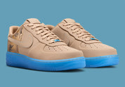 Sneakers Nike Air Force 1 Low Protro Kobe Bryant Linen beige en cuir premium avec détails signature et amorti Air iconique