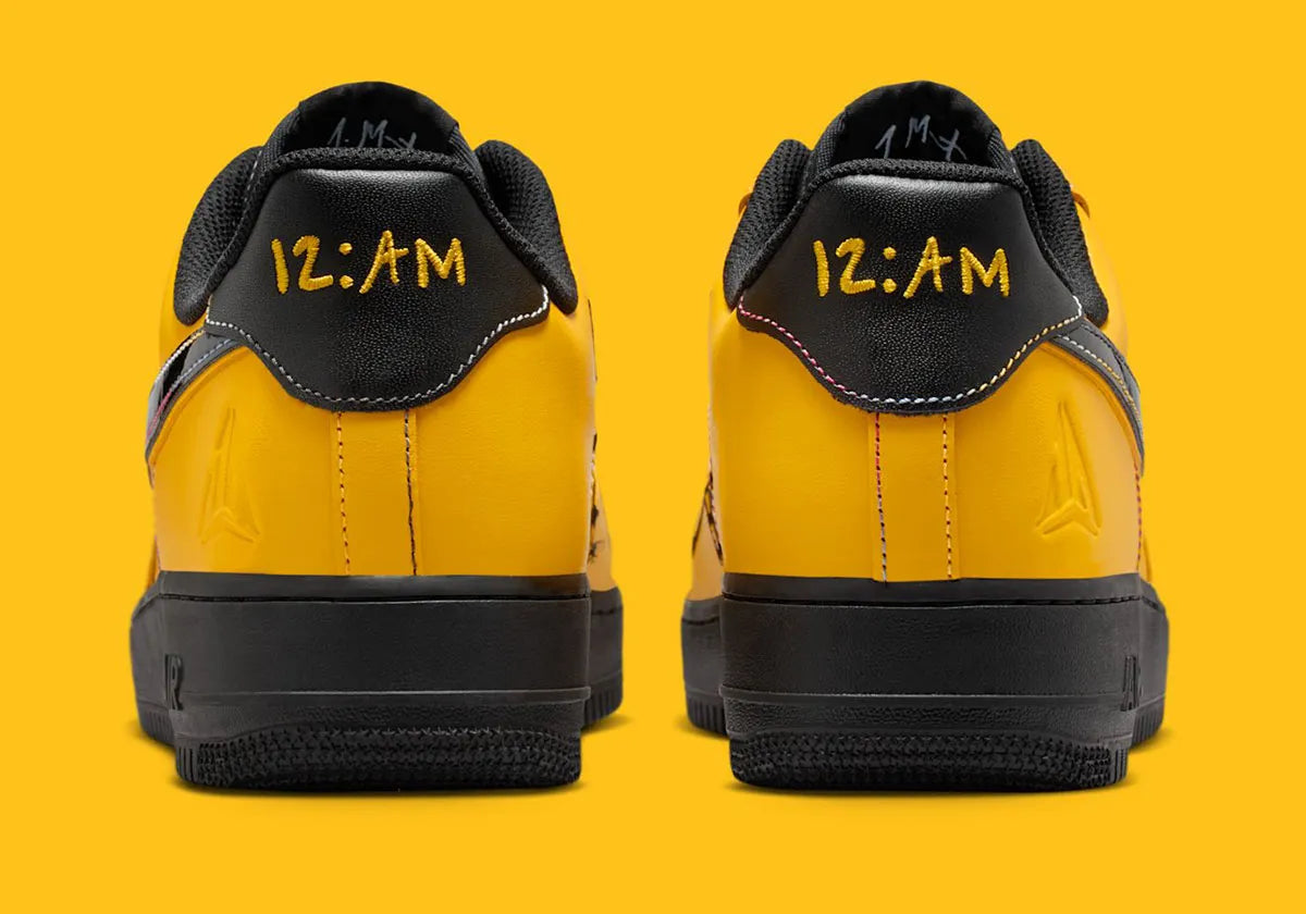 Sneakers Nike Air Force 1 Low Ja Morant Let Me Be Ja noires en cuir premium avec détails graphiques signature et amorti Air
