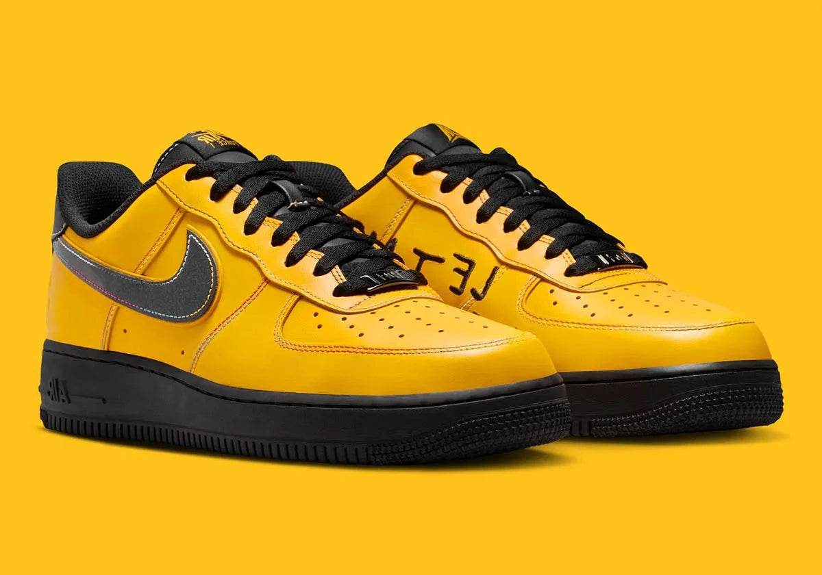 Sneakers Nike Air Force 1 Low Ja Morant Let Me Be Ja noires en cuir premium avec détails graphiques signature et amorti Air