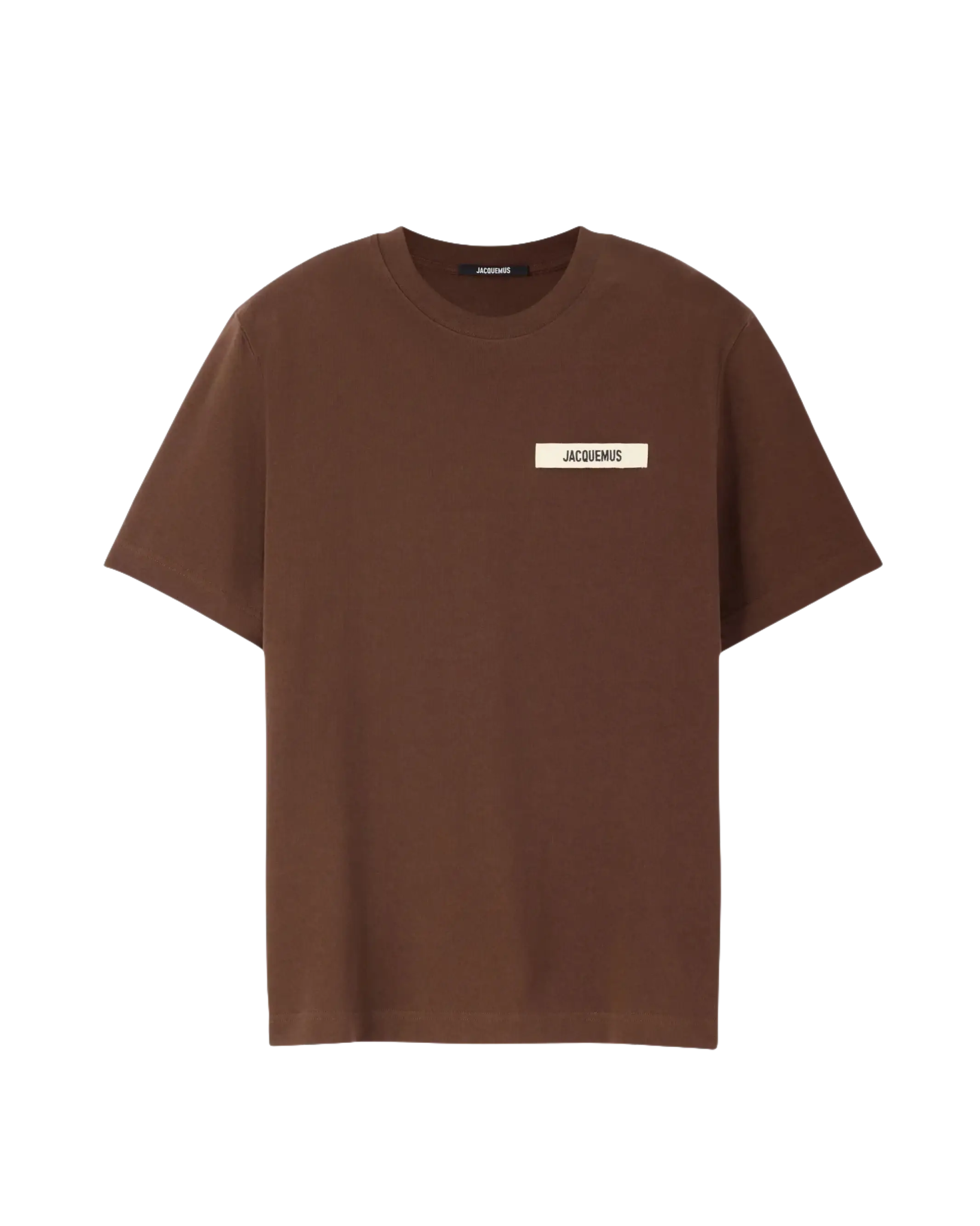 Tee-shirt Jacquemus marron en coton gros grain avec texture structurée et finitions premium