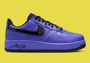 Baskets Nike Air Force 1 Low Protro, Kobe Bryant x FC Barcelona, Persian Violet, édition limitée de collection, vue de coté extérieur